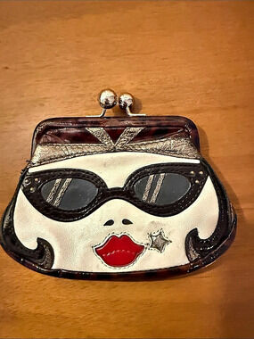 Brighton Kisslock Vintage Animal Print Kiss-Lock Clutch